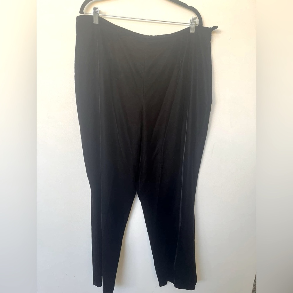 Talbots Black Velvet Wide Leg Pants Size 20 Vintage NWOT.